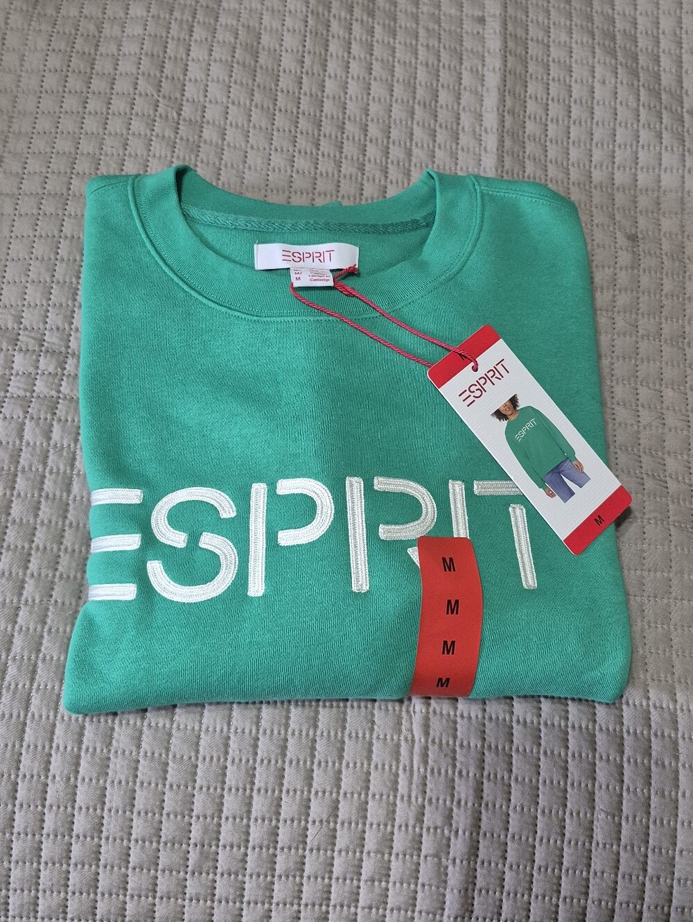 Women's Esprit Embroidered Logo Fleece Crewneck Sweatshirt Size M NWT - Picture 5 of 8